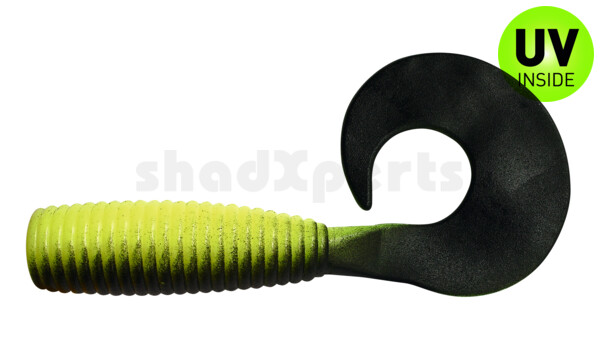 000619056 Xtra-Fat Grub 8" (ca. 19,0 cm) fluogelb / schwarz
