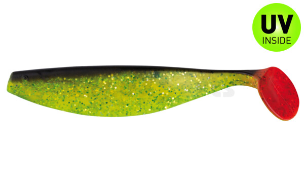 000416067 Xtra-Soft 6" (ca. 16,0 cm) grün(chartreuse)-Glitter / schwarz