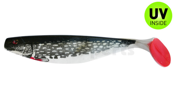 000416-001PIRT Xtra-Soft-Nature 6" (ca. 16,0 cm) reinweiss / Hecht (olive) / red tail