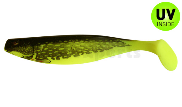 000416-055PI Xtra-Soft-Nature 6" (ca. 16,0 cm) fluogelb / Hecht (olive)