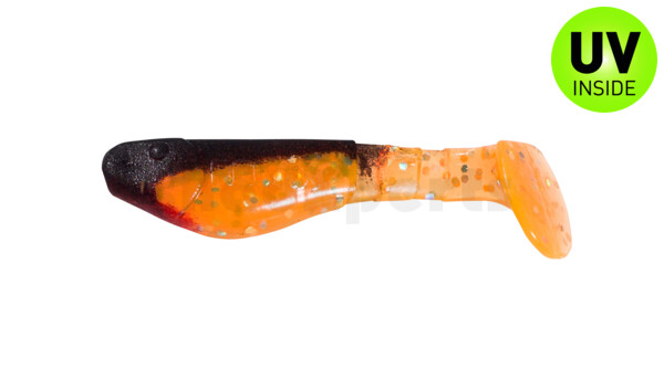 000205122 Kopyto-Classic 2" (ca. 5,0 cm) clear fluoorange-glitter / black