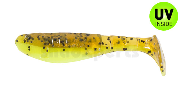 000207B110 Kopyto-Classic 2,5" (ca.7,0 cm) silk / brown amber (olive)-black glitter