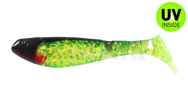 000207067 Kopyto-Classic 2,5" (ca.7,0 cm) grün(chartreuse)-Glitter / schwarz