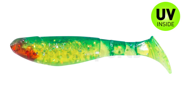 000207203 Kopyto-Classic 2,5" (ca.7,0 cm) grün(chartreuse)-Glitter / blau