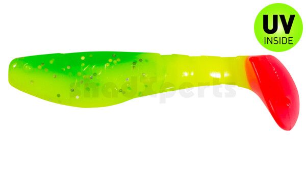 000208B002RT Kopyto-Classic 3" (ca. 8,0 cm) fluogelb  / grün-Glitter / red tail