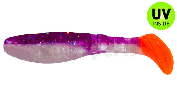 000208B020RT Kopyto-Classic 3" (ca. 8,0 cm) perlweiss / violett-transparent-Glitter / red tail
