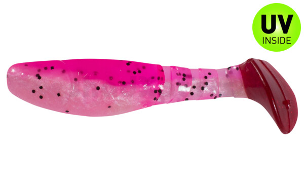 000208B320RT Kopyto-Classic 3" (ca. 8,0 cm) perlweiss / hot Pink glitter red tail
