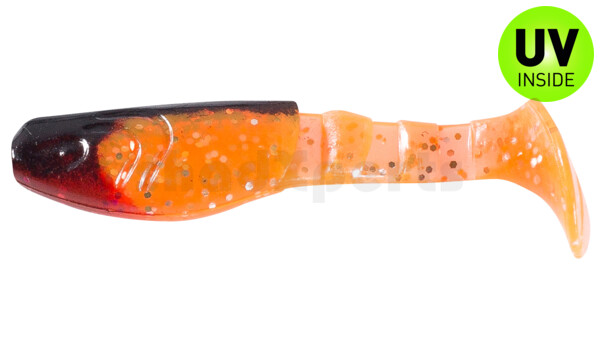 000208122 Kopyto-Classic 3" (ca. 8,0 cm) klar fluoorange-Glitter / schwarz