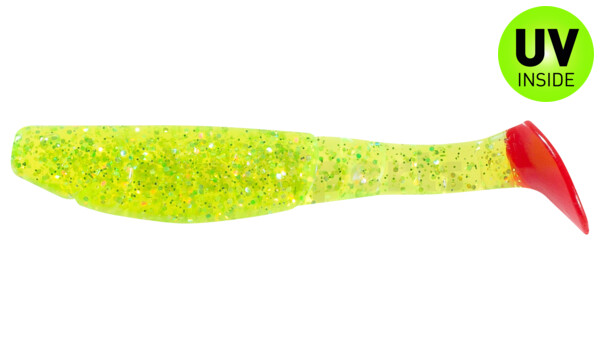 000211066RT Kopyto-Classic 4" (ca. 11,0 cm) grün(chartreuse)-glitter / red tail