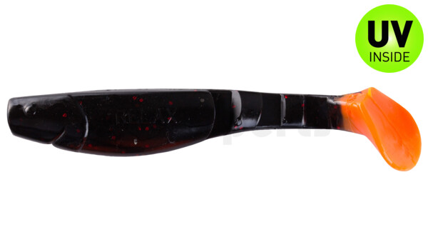 000211204OT Kopyto-Classic 4" (ca. 11,0 cm) schwarz-rot-glitter / orange tail