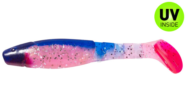 000211332 Kopyto-Classic 4" (ca. 11,0 cm) hot pink-Glitter Perleffekt / blau