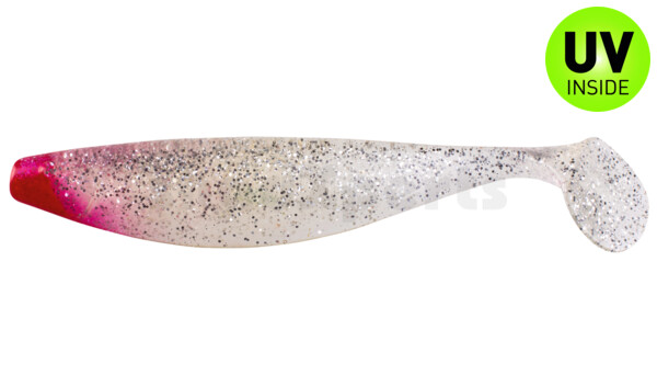 000423064RH Xtra-Soft 9" (ca. 23,0 cm) klar silber-Glitter / Red Head