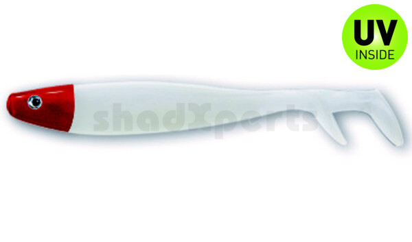 005615001RH Fury Shad 6" (ca. 15 cm) reinweiss / Red Head