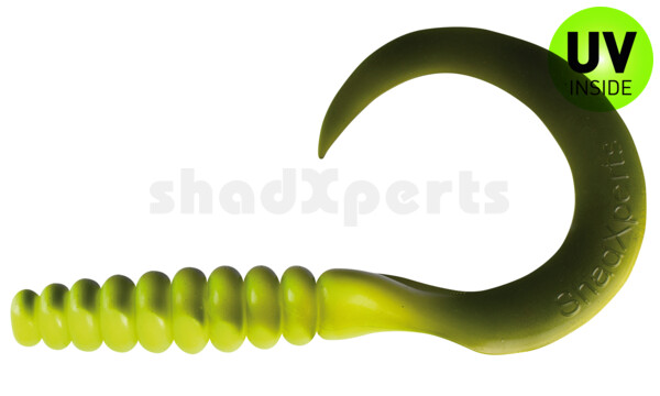 000628145 SX XXL Grub 11" fluogelb / boddengrün