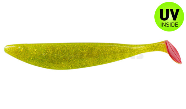 000430066RT Megalodon 12" (ca. 30,0 cm) grün (chartreuse)-Glitter / Red Tail