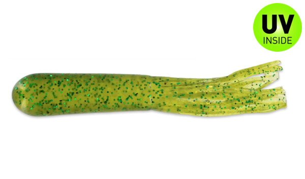 001608005 Salt Tube 2.5" (ca. 7 cm) Light Melon Green Flake