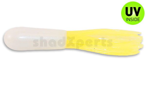 001605003 Crappie Tube 1.75" (ca. 4,5 cm) Pearl/Chartreuse