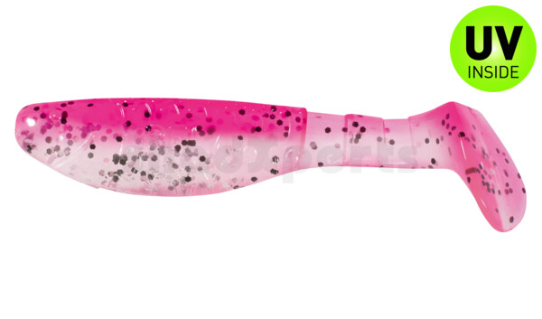 000208B315 Kopyto-Classic 3" (ca. 8,0 cm) klar silber Glitter / hot pink Glitter