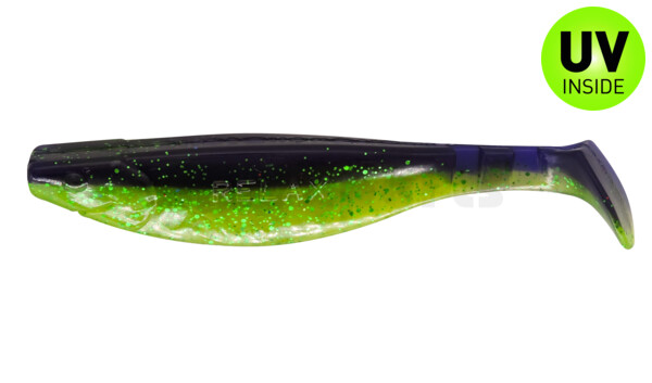 000214B113 Kopyto-River 5" (ca. 13,0 cm) grün (chartreuse)-Glitter / blau-violett Glitter