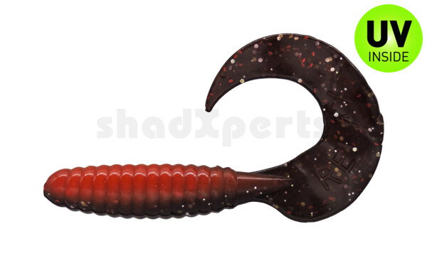 000508B317 Twister 4" laminated (ca. 8,0 cm) superred / black red-gold glitter