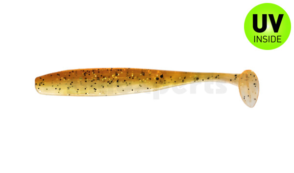 003407B023 Bass Shad 2,5" (ca. 7 cm) goldperl / motoroil Glitter