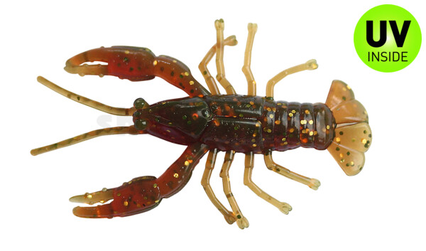 002306CF-01 Baby Crawfish 2" (6,5cm) motoroil-glitter