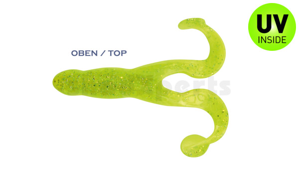 000305B034 Turbofrog 2" (ca.5,0 cm) silk / neon chartreuse glitter