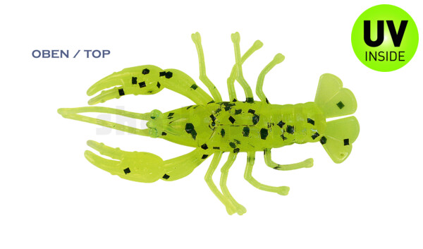 002304CF-04 Baby Crawfish 1" (4,5cm) fluogelb-schwarzergl.