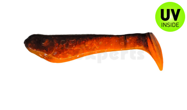 000235122 Kopyto-Classic 1" (ca. 3,5 cm) klar fluoorange-Glitter / schwarz