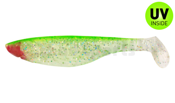 000212153 Kopyto-River 4" (ca. 11,0 cm) klar silber-Glitter / grün