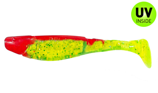000211068 Kopyto-Classic 4" (ca. 11,0 cm) grün(chartreuse)-Glitter / rot