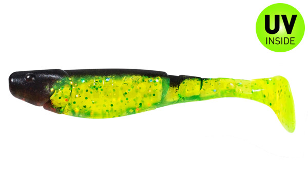 000211067 Kopyto-Classic 4" (ca. 11,0 cm) grün(chartreuse)-Glitter / schwarz