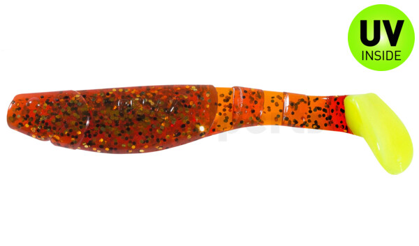 000211220FT Kopyto-Classic 4" (ca. 11,0 cm) bernstein gold-glitter / fire tail