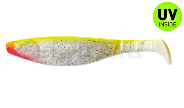 000216036 Kopyto-River 6" (ca. 16,0 cm) perlweiss-Glitter / fluogelb