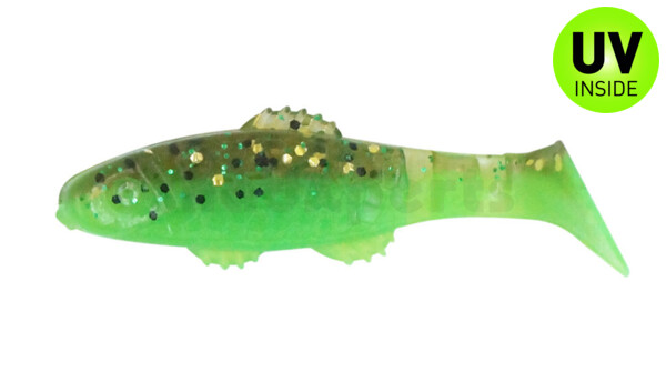 001005B140 Killer Shad 2" (ca. 5,0 cm) lime  / watermelon gold and black flake