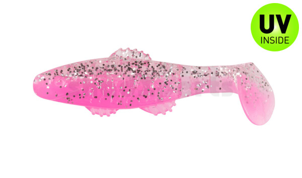 001005B300 Killer Shad 2" (ca. 5,0 cm) bubblegum / clear silver flake