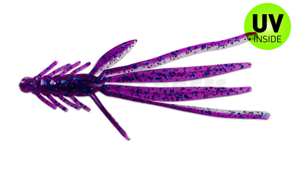 003914B314 Nymph 5" (ca. 14,0 cm) klar silber Glitter / violett-electric blue Glitter