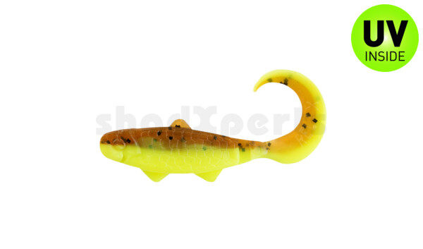 000935B110 Banjo Twister 1" (ca. 3,5 cm) silk  / olivebrown-Glitter