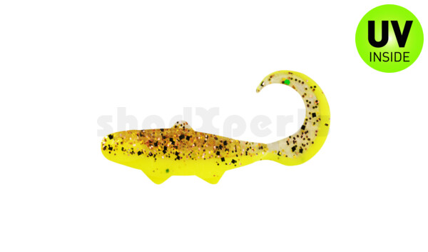 000935B150 Banjo Twister 1" (ca. 3,5 cm) silk  / clear copper, black Glitter