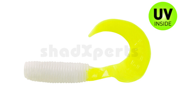 000635125 Twister 1" regulär (ca. 3,5 cm) reinweiß / fire tail