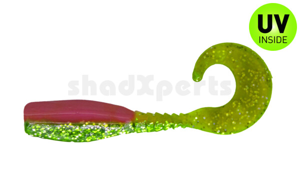 004405010 Curly Tail Crappie Minnow 2"  (ca. 5 cm) Electric Chicken