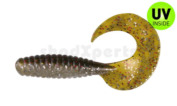 000513B310 Xtra Fat Grub 5,5" laminated (ca. 13,0 cm) glow / watermelon multiglitter