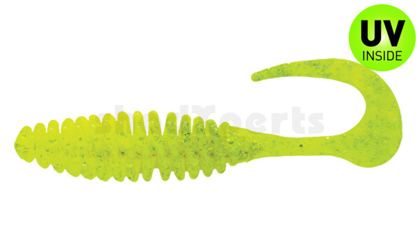 000512B034 Turbotwister 5" (ca. 12,0 cm) fluogelb  / fluogrün-glitter