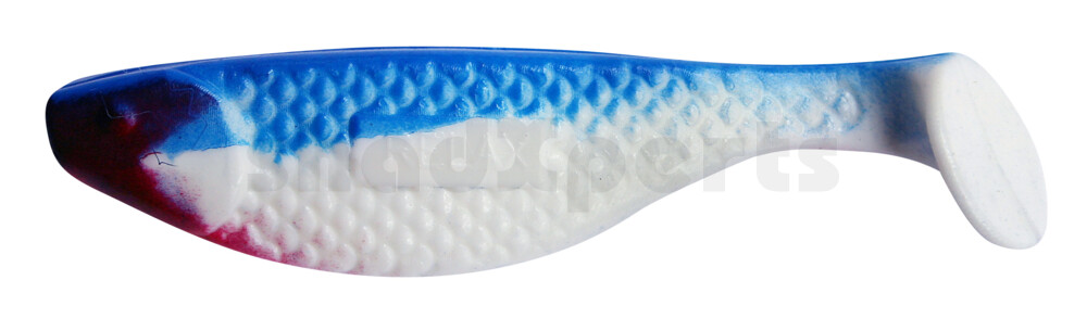 000110006 Aqua 4" (ca. 10,0 cm) reinweiss / blau