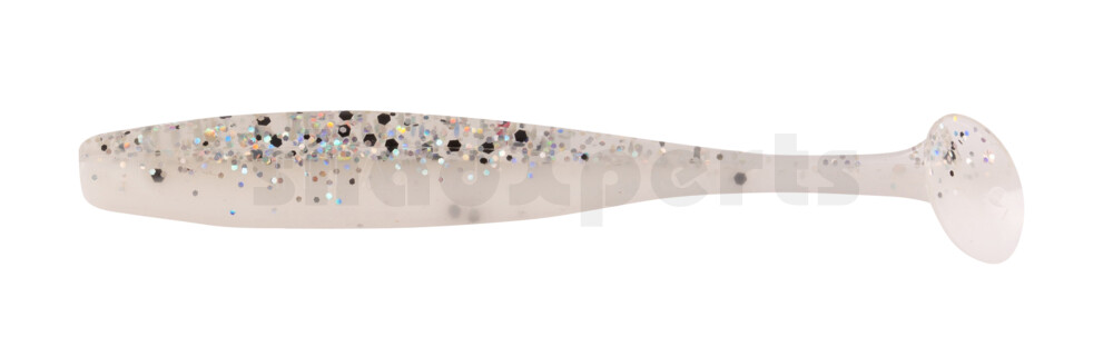 003407B008 Bass Shad 2,5" (ca. 7 cm) reinweiss / klar salt´n pepper Glitter