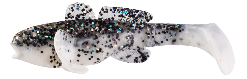 003210B008 SX Bullhead 3,5" (10,5cm) (SCHWARZMEERGRUNDEL) reinweiss / klar salt´n pepper Glitter