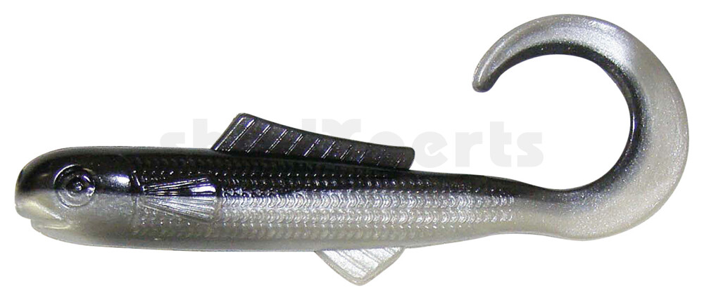 000910CT004 Banjo Curl Tail 4" (ca. 10 cm) Pearl w/black Back