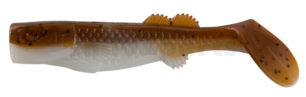 000708B072 California 3" (ca. 8,0 cm) reinweiss / olivebraun-Glitter