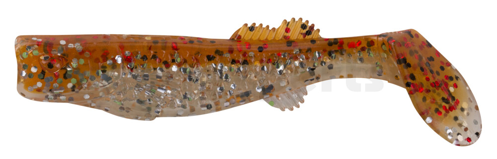 000708B111 California 3" (ca. 8,0 cm) klar silber Glitter / olivebraun-Glitter