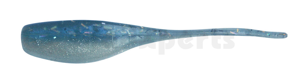 002405015 Stinger Shad 2" (5,2cm) perlweiss / ozeanblau glitter